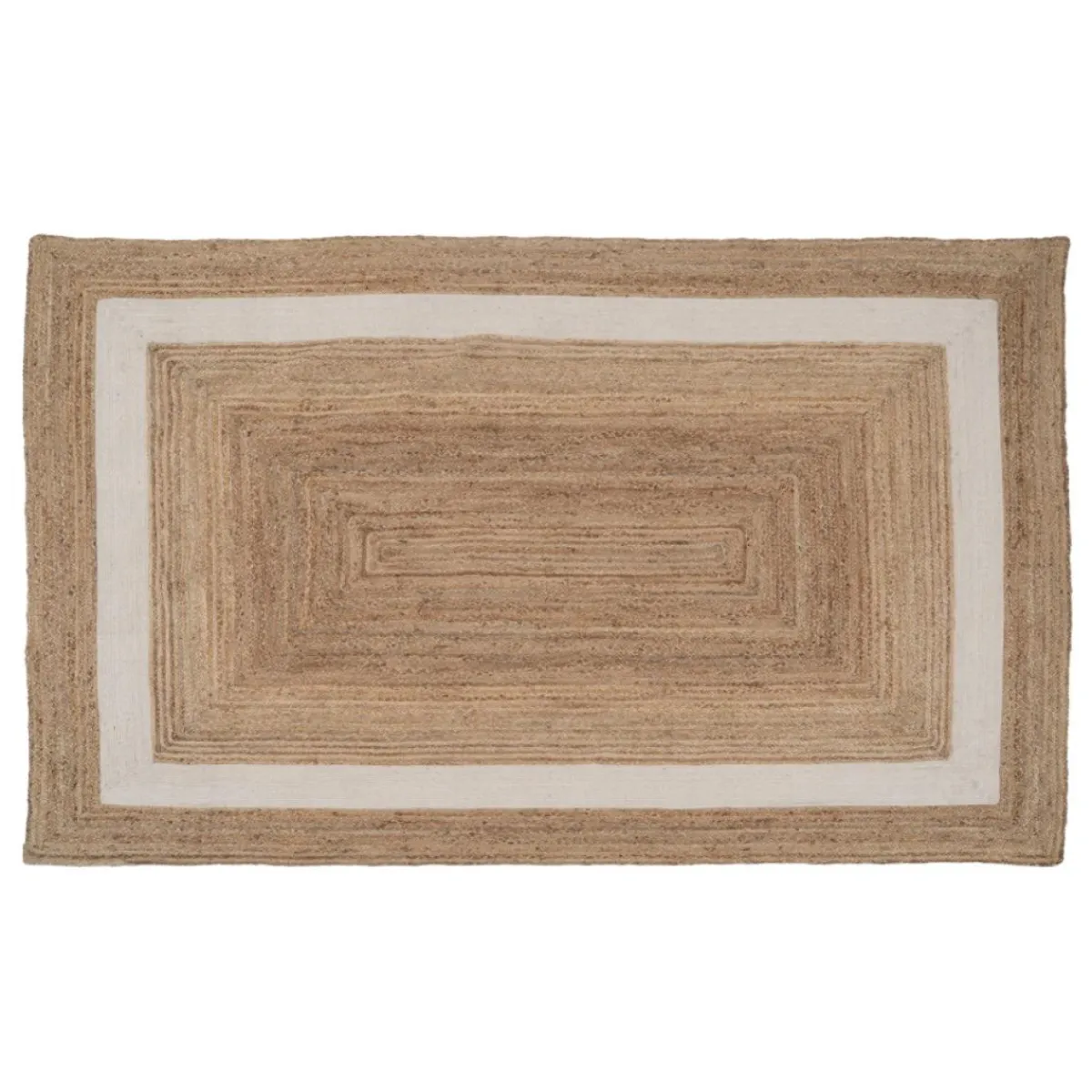 Sale MyMobel Alfombra natural-blanco yute decoración 290 x 200 cm