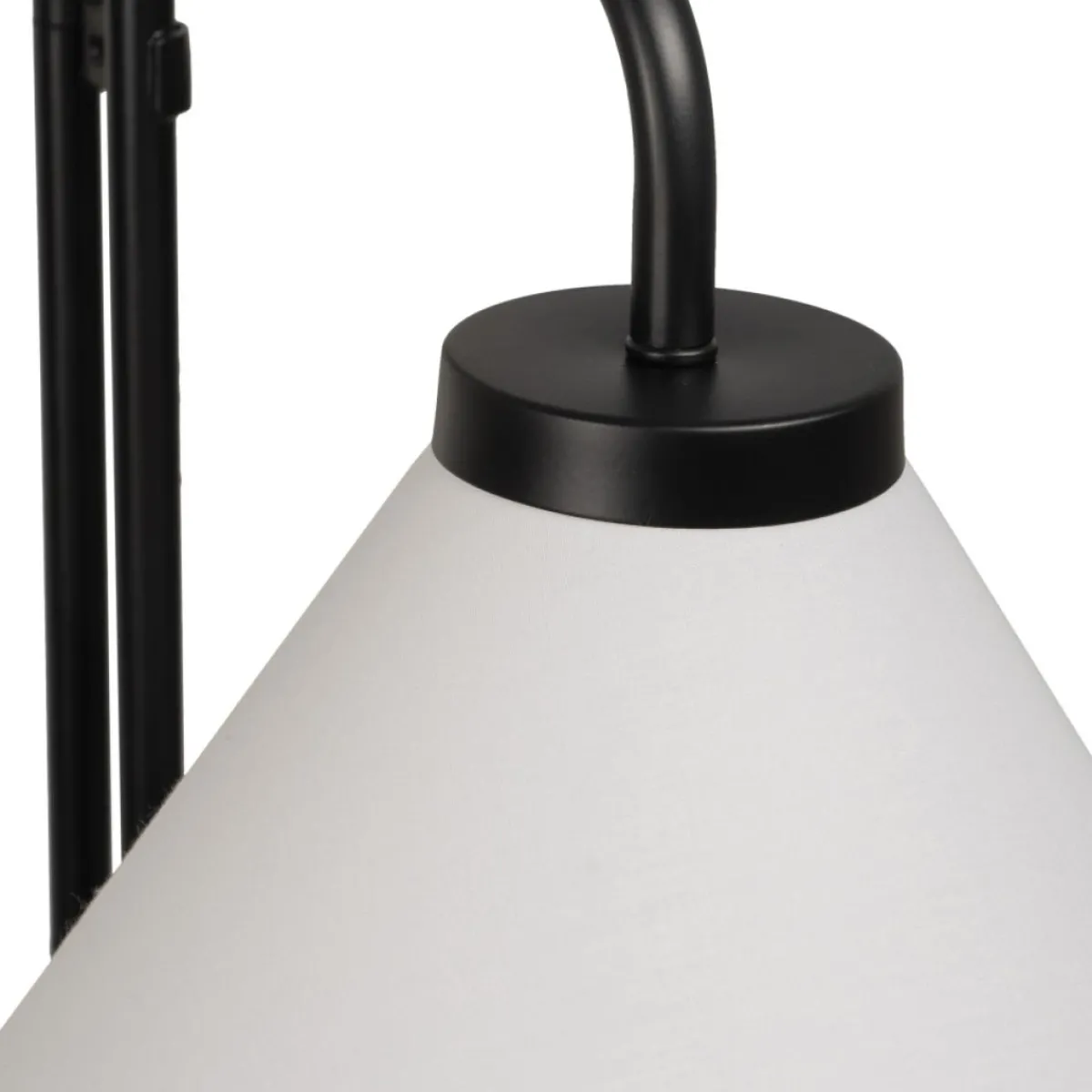 Clearance MyMobel Aplique pared negro metal-tejido moderno 25 x 37 x 60 cm