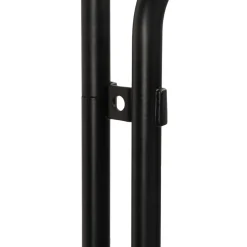 Clearance MyMobel Aplique pared negro metal-tejido moderno 25 x 37 x 60 cm