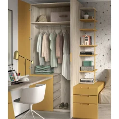 Outlet MyMobel Armario 2 puertas con con cajones y barra de colgar DUSER 155