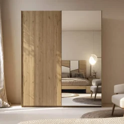 New MyMobel Armario 2 puertas correderas con espejo JAIDEN A11