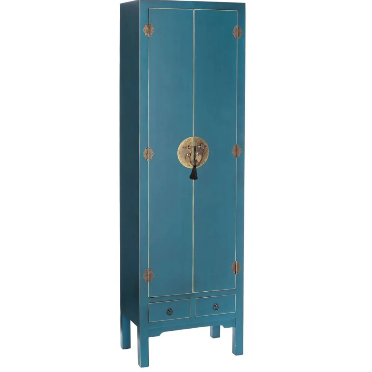 Sale MyMobel Armario 2 puertas y 2 cajones azul dm 55 x 33 x 185 cm