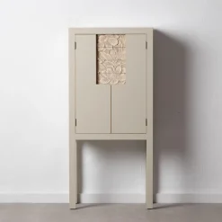 Best MyMobel Armario cabinet taupe dm salón 60 x 30 x 130 cm