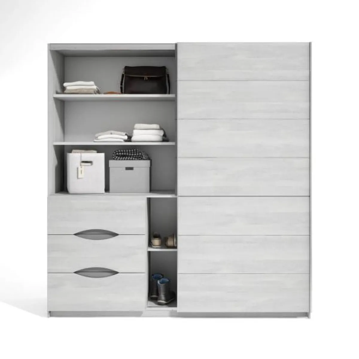 Outlet MyMobel Armario de puertas correderas gris EMEROT