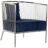 Online MyMobel Butaca acero poliester 66x69x70 azul marino