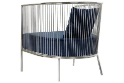 Online MyMobel Butaca acero poliester 66x69x70 azul marino