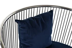 Online MyMobel Butaca acero poliester 66x69x70 azul marino