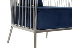 Online MyMobel Butaca acero poliester 66x69x70 azul marino