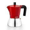 Discount MyMobel CAFETERA ITALIANA MONIX M863106 INDUCTION INOX 6 TAZAS RED