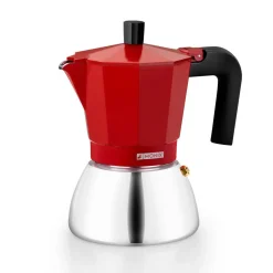 Discount MyMobel CAFETERA ITALIANA MONIX M863106 INDUCTION INOX 6 TAZAS RED