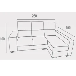 Sale MyMobel Chaiselongue ALBORÁN MARRON CLARO