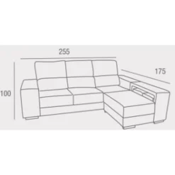 New MyMobel Chaiselongue MALLORCA Gris