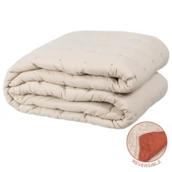 Hot MyMobel Colcha reversible beige-teja microfibra 270 x 280 cm