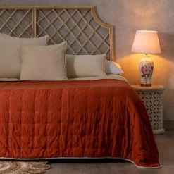 Hot MyMobel Colcha reversible beige-teja microfibra 270 x 280 cm