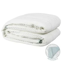 Sale MyMobel Colcha reversible crema-azul microfibra 270 x 280 cm