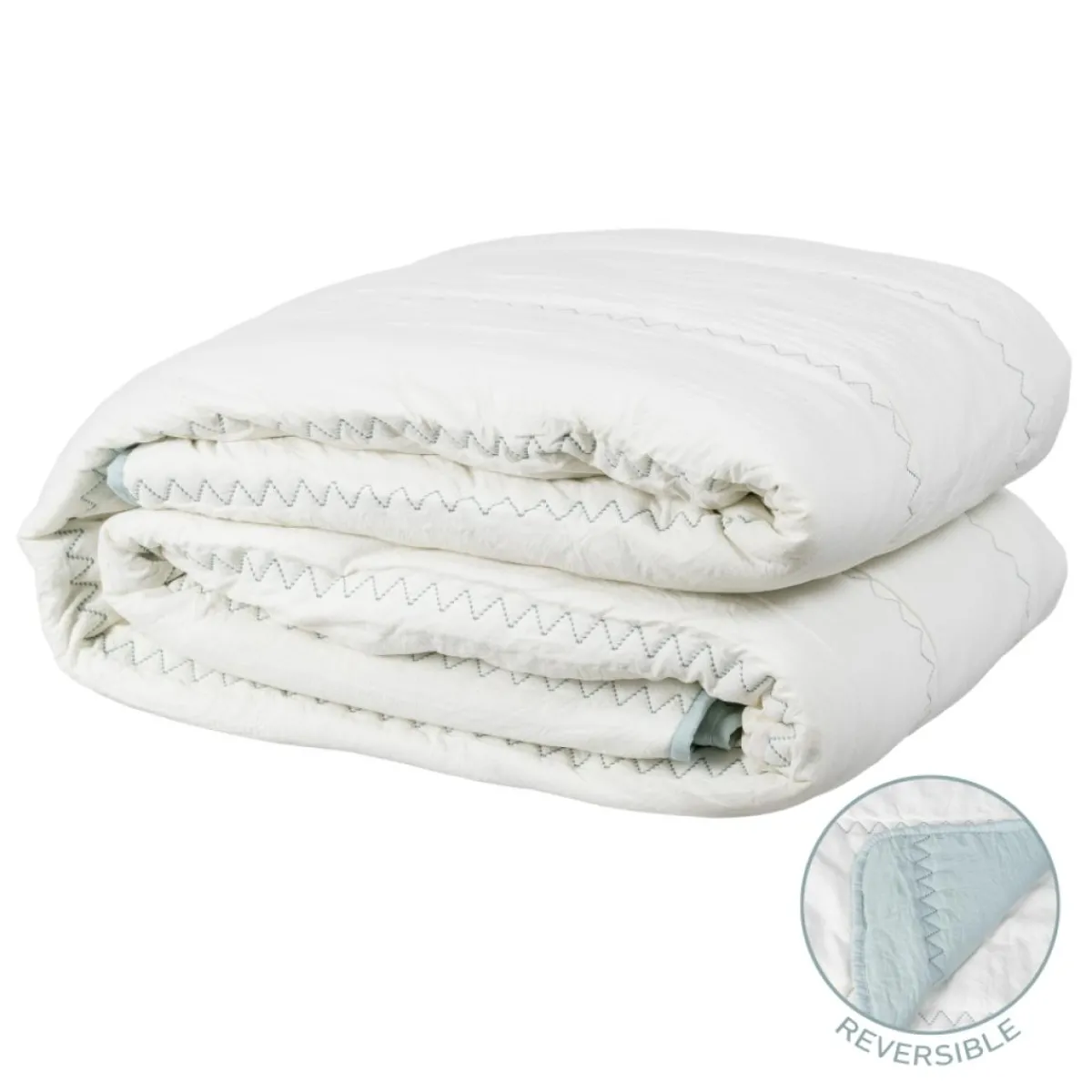 Sale MyMobel Colcha reversible crema-azul microfibra 270 x 280 cm