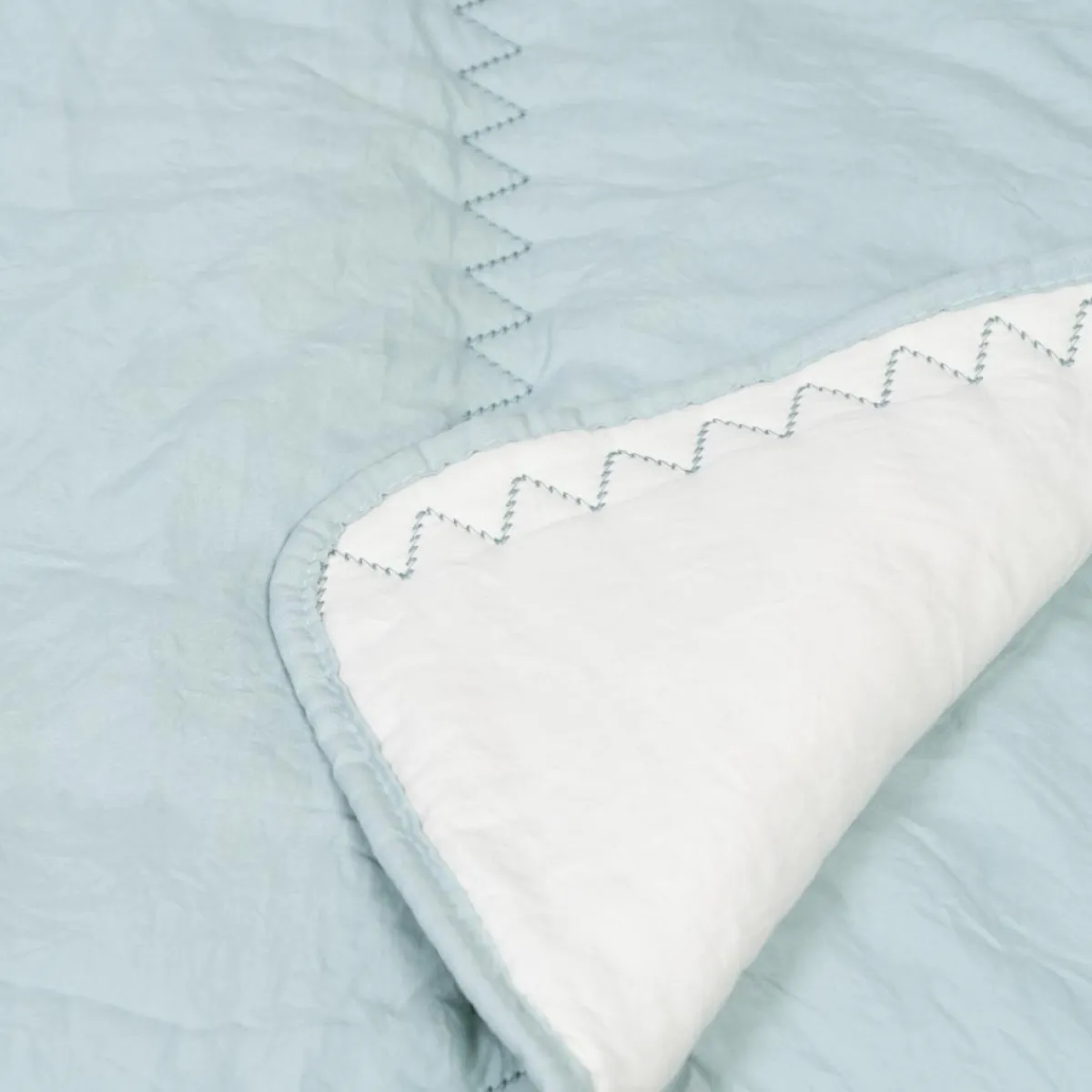 Sale MyMobel Colcha reversible crema-azul microfibra 270 x 280 cm