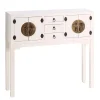 Clearance MyMobel Consola 4 puertas y 3 cajones blanco 95 x 26 x 90 cm