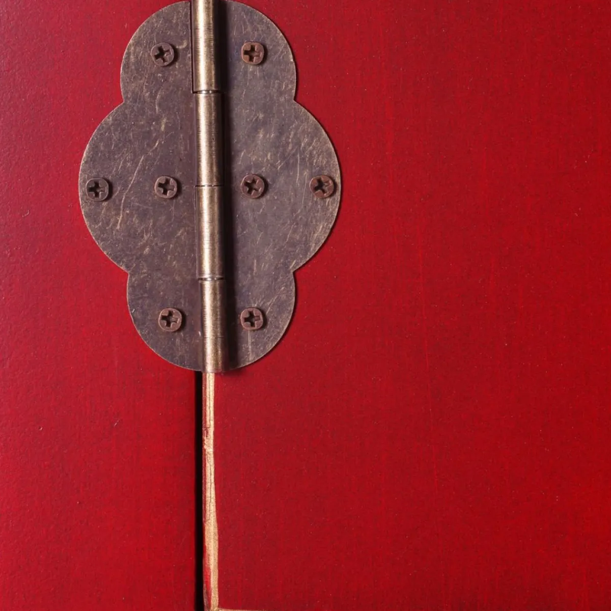 Sale MyMobel Consola 2 puertas y 6 cajones rojo 63 x 26 x 80 cm