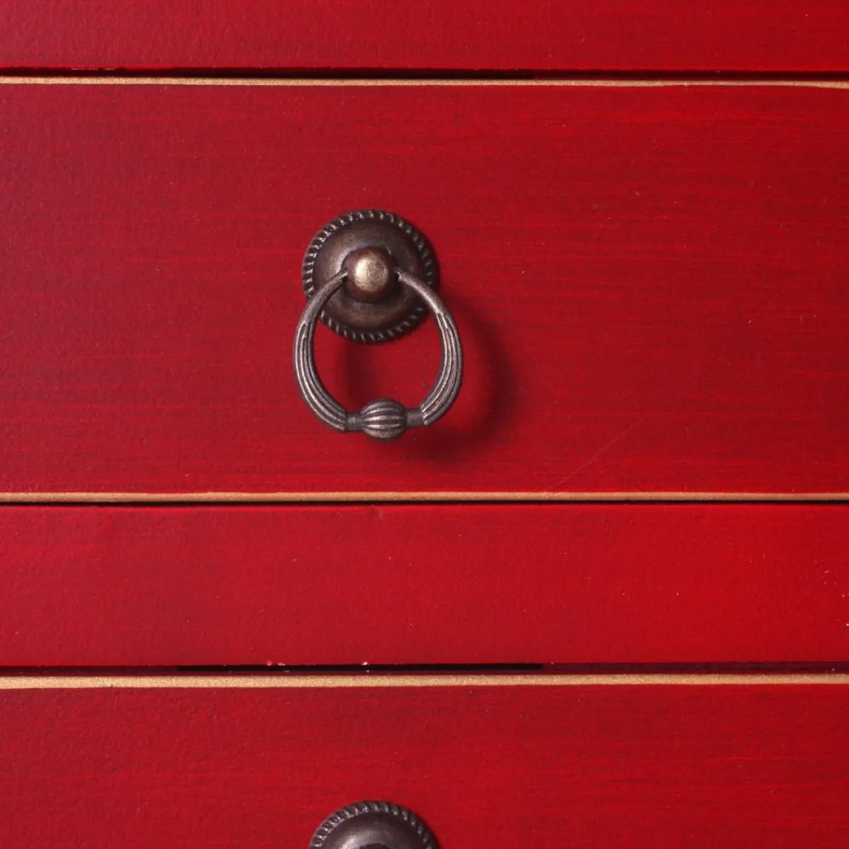 Sale MyMobel Consola 4 puertas y 3 cajones rojo 95 x 26 x 90 cm