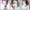 Best MyMobel Cuadro tríptico MUJERES POP ART