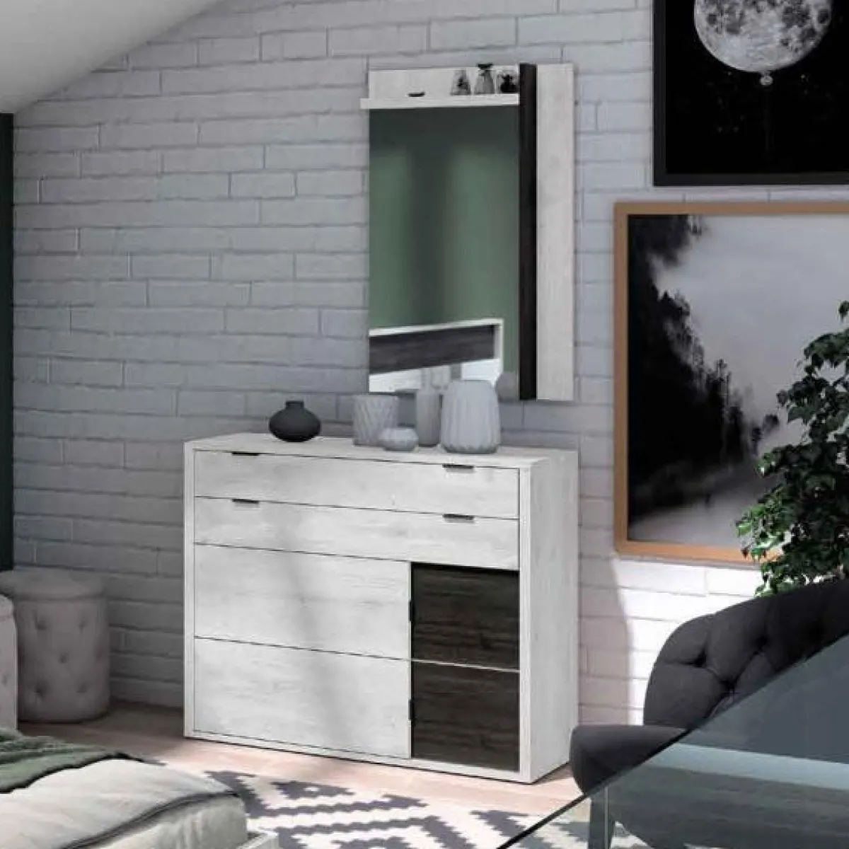 Best MyMobel Espejo de dormitorio BARI 11