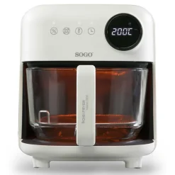 New MyMobel FREIDORA SIN ACEITE SOGO FRE-SS-10870 4,5L DIGITAL CRISTAL C-PINZAS
