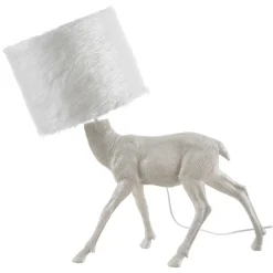 Best MyMobel Lámpara mesa animal blanco poliresina 61 x 26 x 55 cm