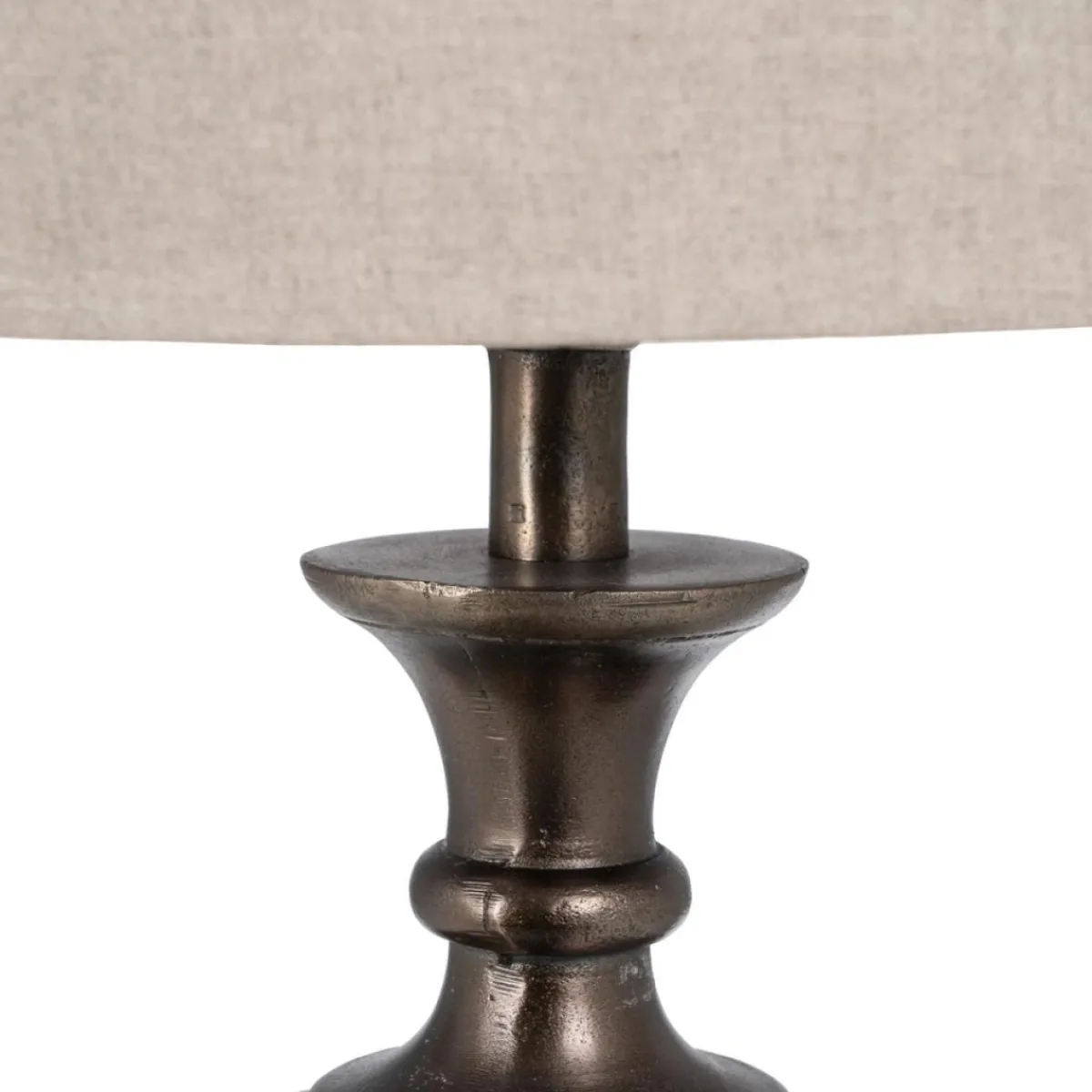 Hot MyMobel Lámpara mesa bronce tejido-metal 38 x 38 x 79 cm