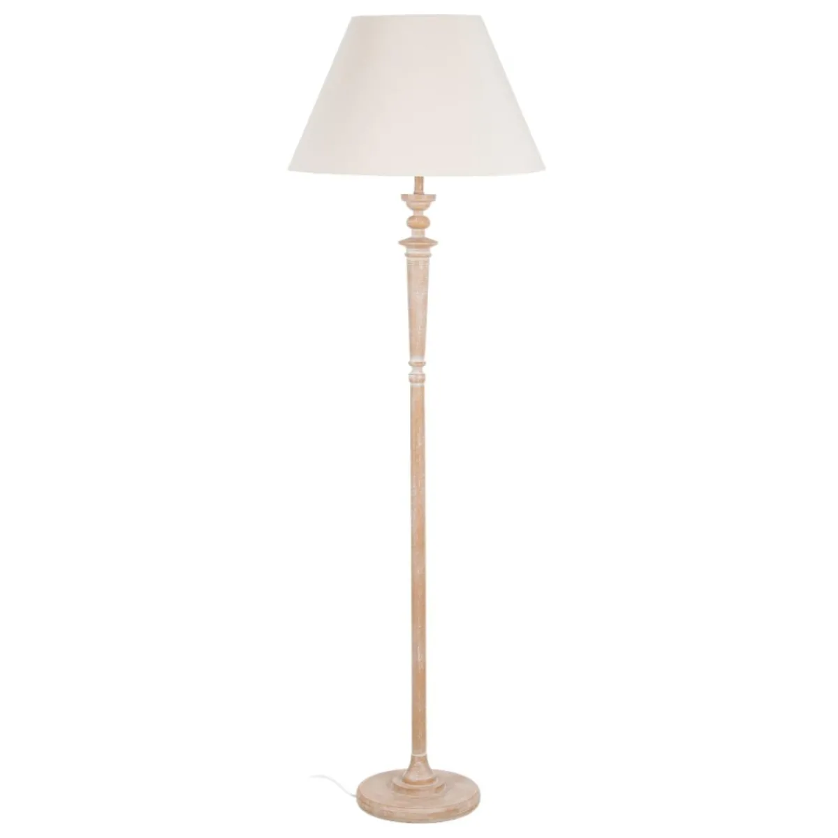 Best MyMobel Lámpara suelo natural madera - tejido 50 x 50 x 157 cm