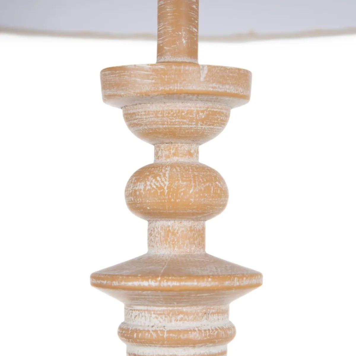Best MyMobel Lámpara suelo natural madera - tejido 50 x 50 x 157 cm