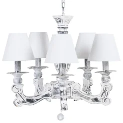 Best MyMobel Lámpara techo blanco-negro metal vintage 58 x 58 x 104 cm