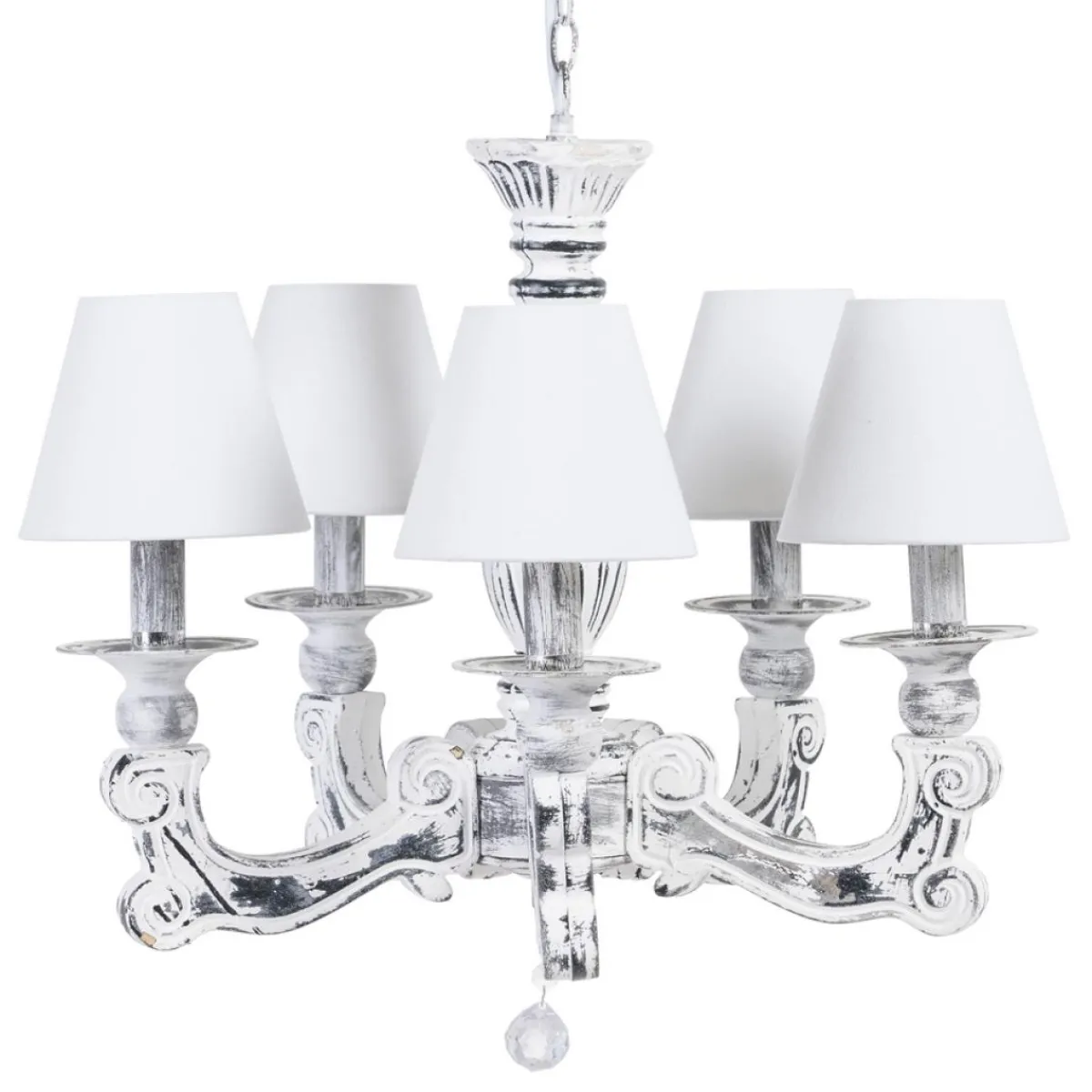 Best MyMobel Lámpara techo blanco-negro metal vintage 58 x 58 x 104 cm