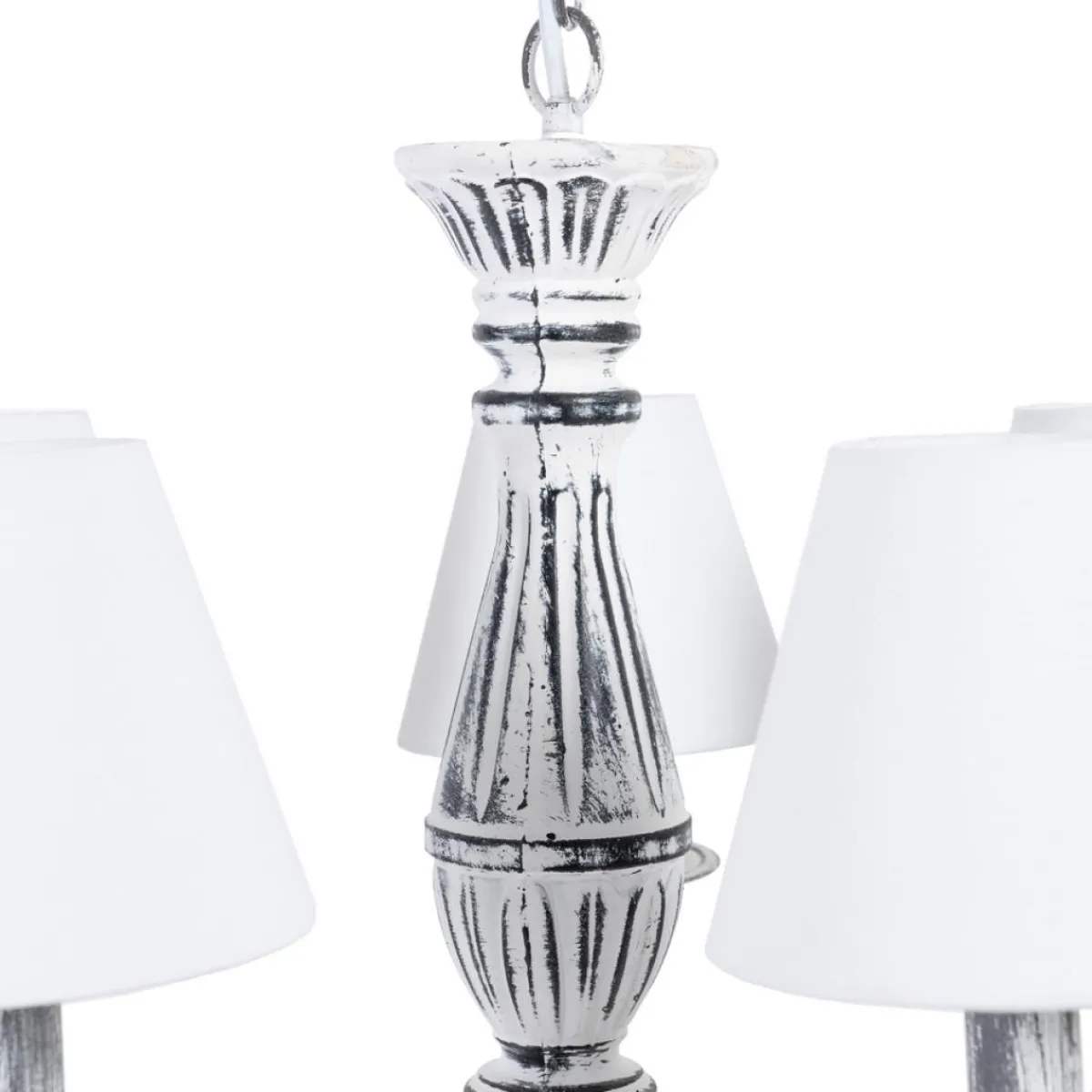 Best MyMobel Lámpara techo blanco-negro metal vintage 58 x 58 x 104 cm