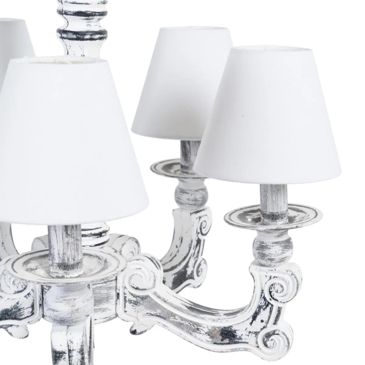 Best MyMobel Lámpara techo blanco-negro metal vintage 58 x 58 x 104 cm