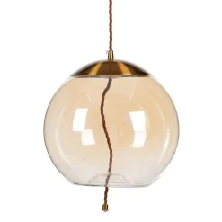 Outlet MyMobel Lámpara techo champán metal-cristal 30 x 30 x 30 cm
