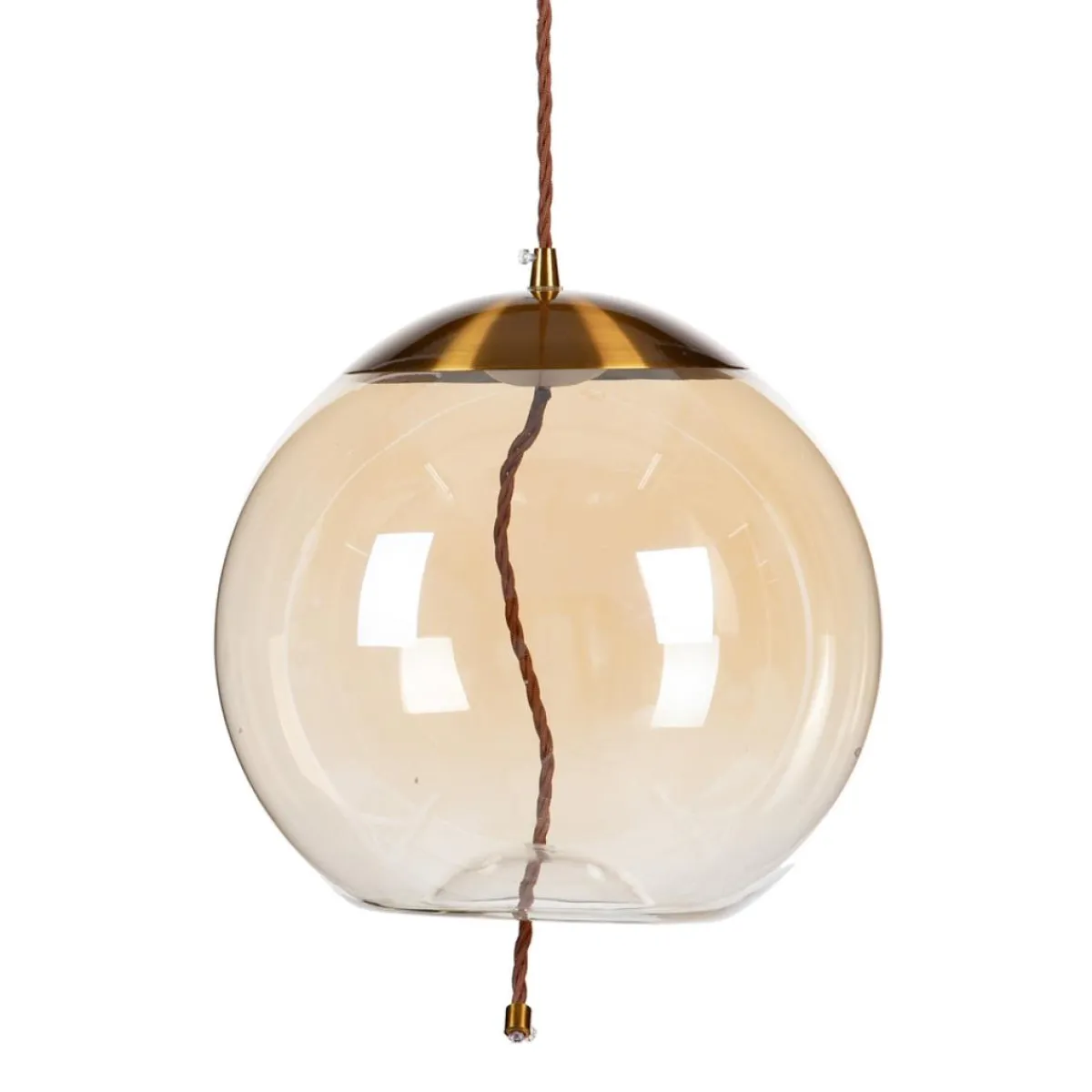 Outlet MyMobel Lámpara techo champán metal-cristal 30 x 30 x 30 cm