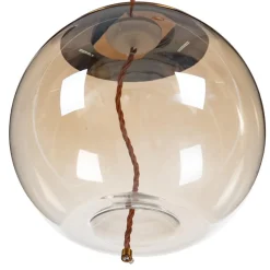 Outlet MyMobel Lámpara techo champán metal-cristal 30 x 30 x 30 cm