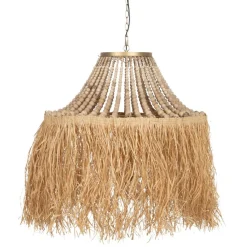 New MyMobel Lámpara techo fibra natural natural 80 x 80 x 90 cm