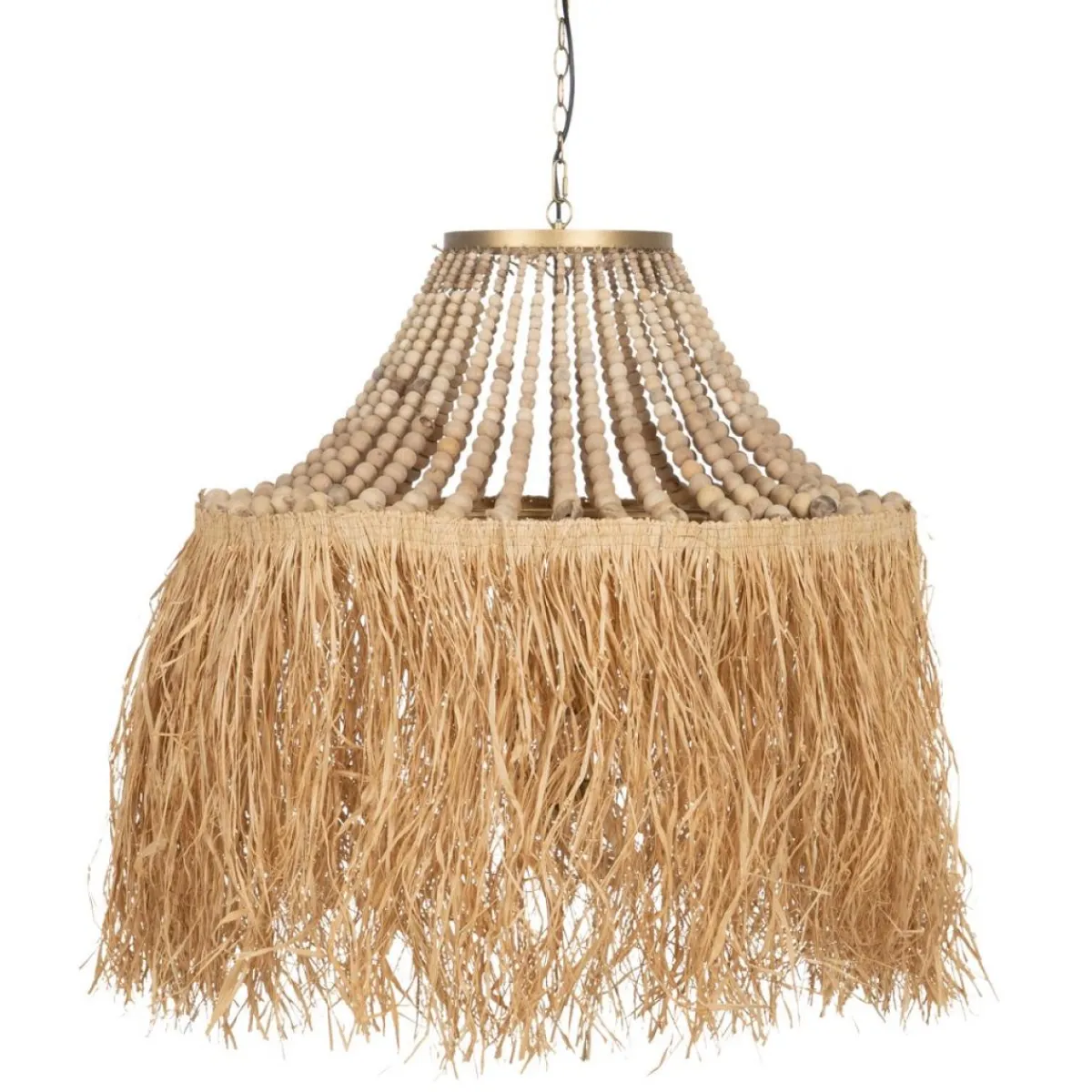 New MyMobel Lámpara techo fibra natural natural 80 x 80 x 90 cm