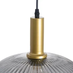 Clearance MyMobel Lámpara techo gris-oro metal-cristal 30 x 30 x 26 cm