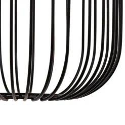 Discount MyMobel Lámpara techo negro hierro iluminación 34 x 34 x 70 cm