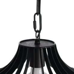 Outlet MyMobel Lámpara techo negro metal iluminación 35 x 35 x 31 cm