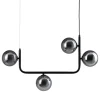 Clearance MyMobel Lámpara techo negro metal-cristal 85 x 15 x 32 cm