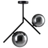 New MyMobel Lámpara techo negro metal-cristal 50 x 15 x 54 cm