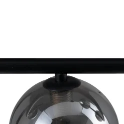 Clearance MyMobel Lámpara techo negro metal-cristal 85 x 15 x 32 cm
