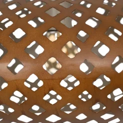 Online MyMobel Lámpara techo oro metal iluminación 44 x 44 x 20 cm