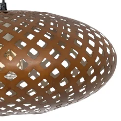 Online MyMobel Lámpara techo oro metal iluminación 44 x 44 x 20 cm