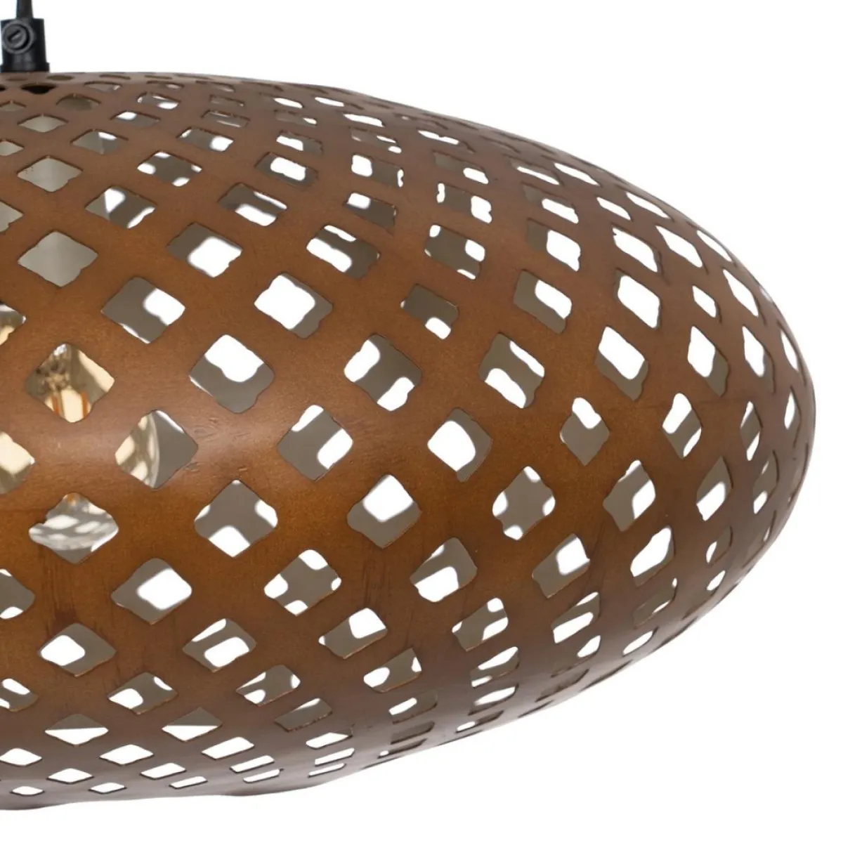 Online MyMobel Lámpara techo oro metal iluminación 44 x 44 x 20 cm