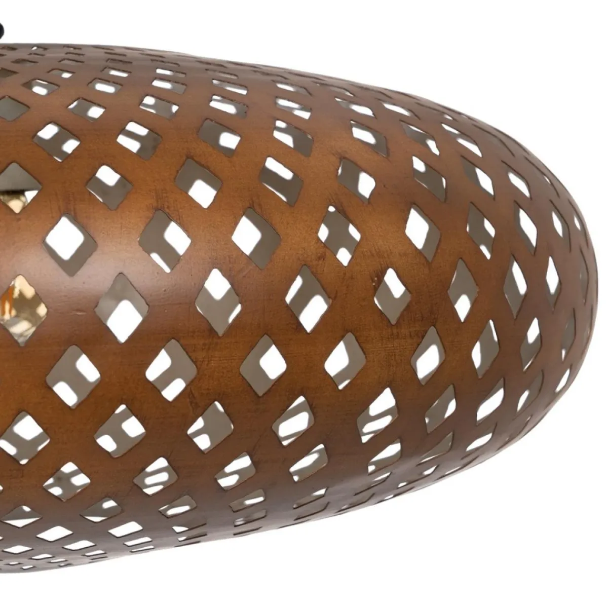 Discount MyMobel Lámpara techo oro metal iluminación 56 x 56 x 24 cm